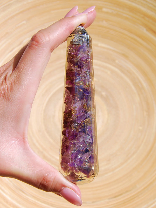 Masajeador Orgonite Amatista