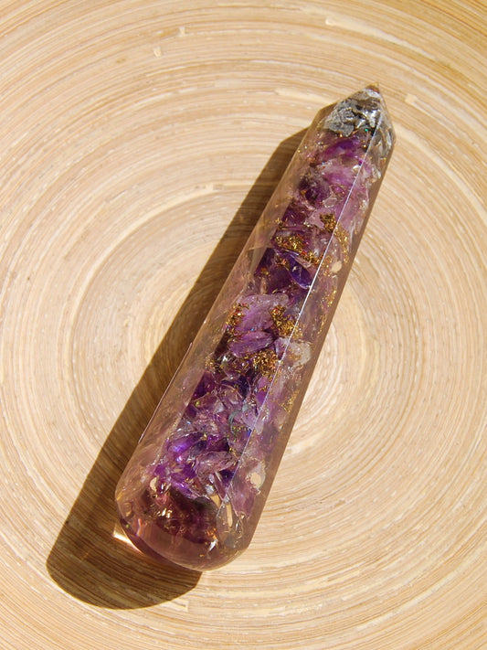 Masajeador Orgonite Amatista