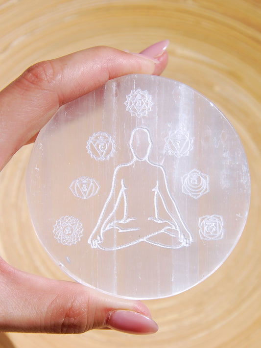 Selenita Placa Chakras
